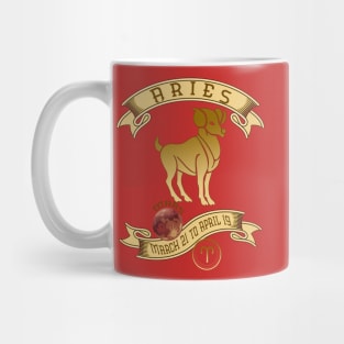 Aries March 21 to April 19 Vintage Mug